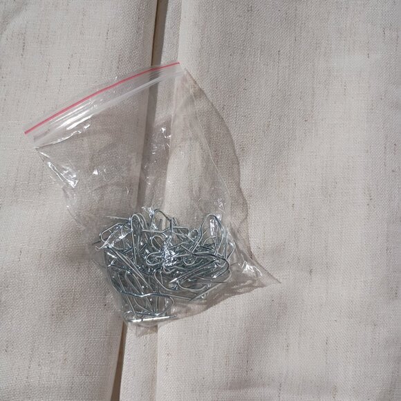 Linen Curtain Panels 50 x 108 Beige Off White Flax Weave Sheer Drapes Curtains - Picture 12 of 15